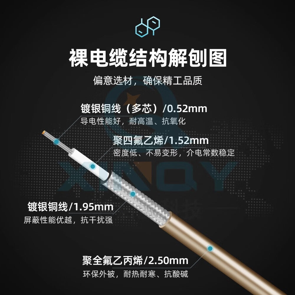 XINQY RG316 RF Cable SMA/N/TNC Extension Feeder 0-6G RF Connector Coaxial Jumper TNC Male-TNC Male; 1.5m/2 pieces