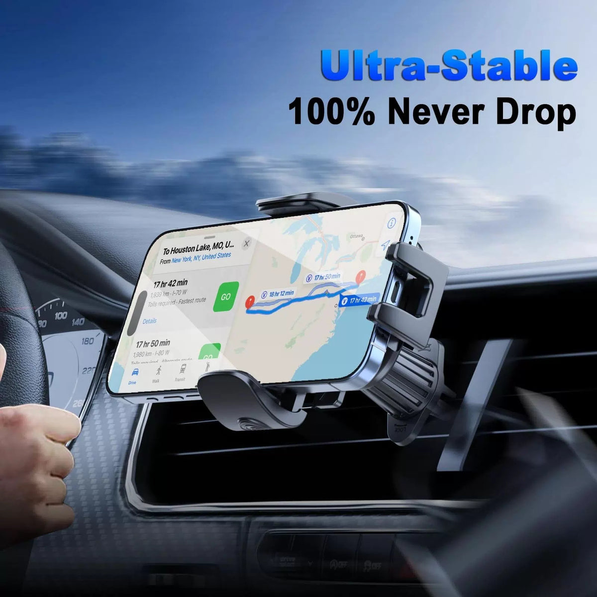 [2026 ] Car Phone Holder for Vertical/Horizontal Compact, Black [7]