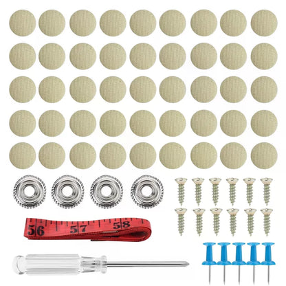 202 Pieces Car Roof Headliner Repair Button Kit, Ceiling Fabric Beige [1]