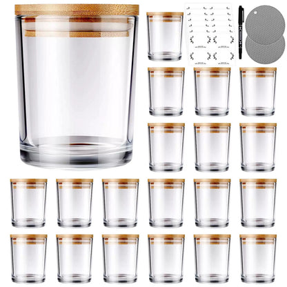 20 PCS Candle Jars,Candle Jars with Lids,Candle Making 6 Ounces, Transparent [1]