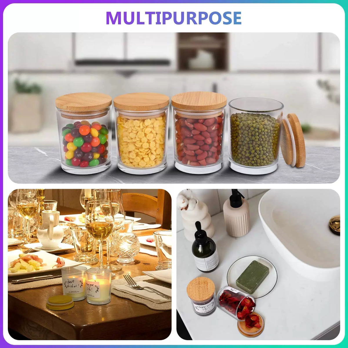 20 PCS Candle Jars,Candle Jars with Lids,Candle Making 6 Ounces, Transparent [6]