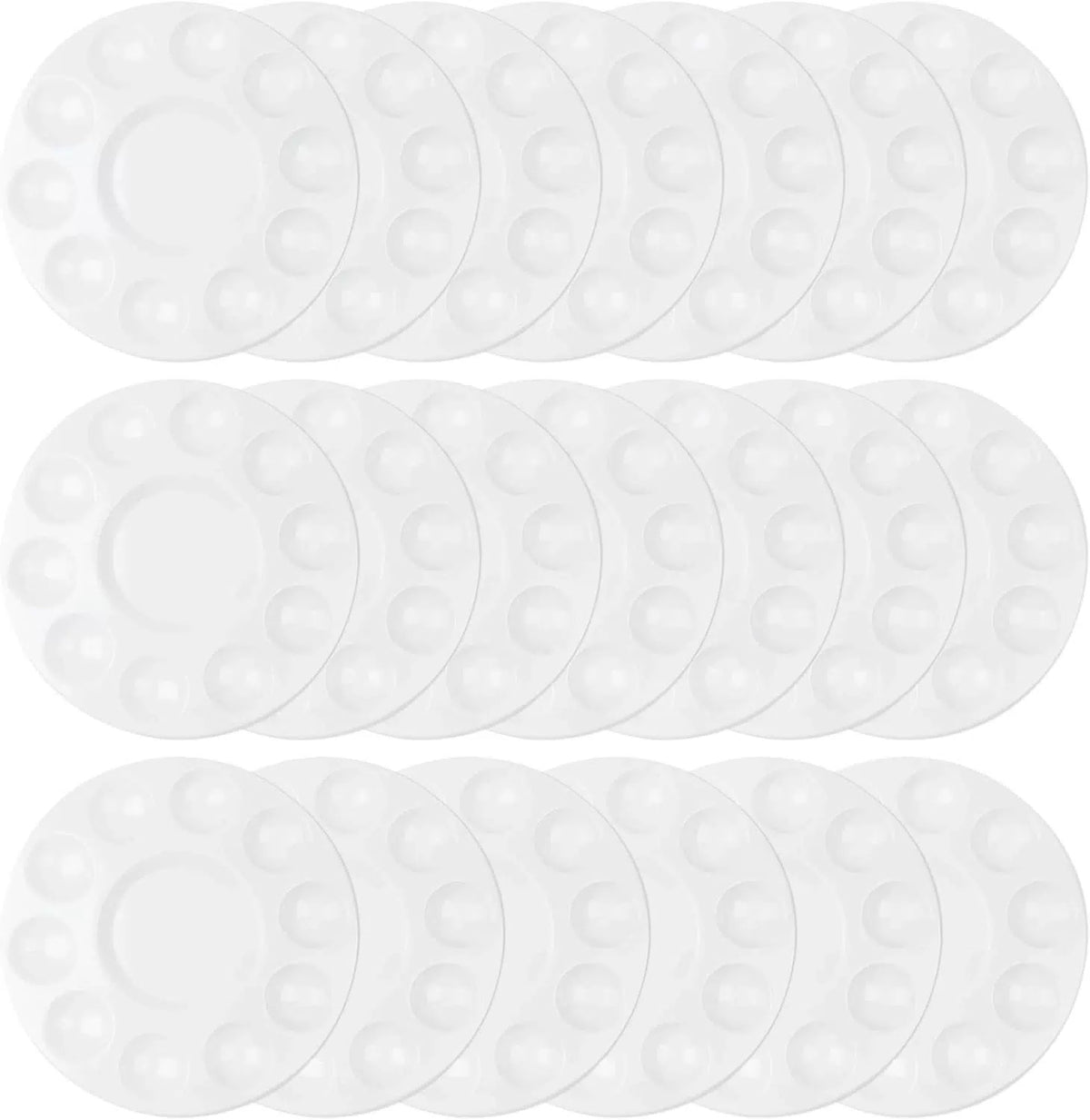 20 Pack Paint Tray Palettes for Kids, Plastic White Students,... [1]