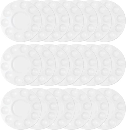 20 Pack Paint Tray Palettes for Kids, Plastic White Students,... [1]