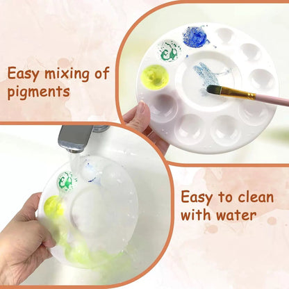 20 Pack Paint Tray Palettes for Kids, Plastic White Students,... [4]