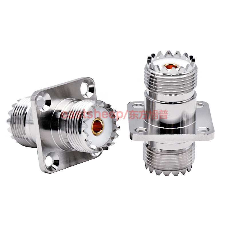 Eastsheep walkie-talkie adapter UHF-KFK SL16-KKF UHF/M dual female flange fixed type, 1 unit.