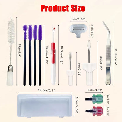 21 Pieces Sewing Machine Cleaning Kit,Sewing Repair Tools purple [2]
