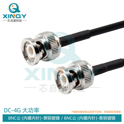 XINQY LMR200 High Power Coaxial Cable with BNC/TNC/N Connectors, 6G RF Interconnect Feeder, BNC Male to BNC Male; 0.2m