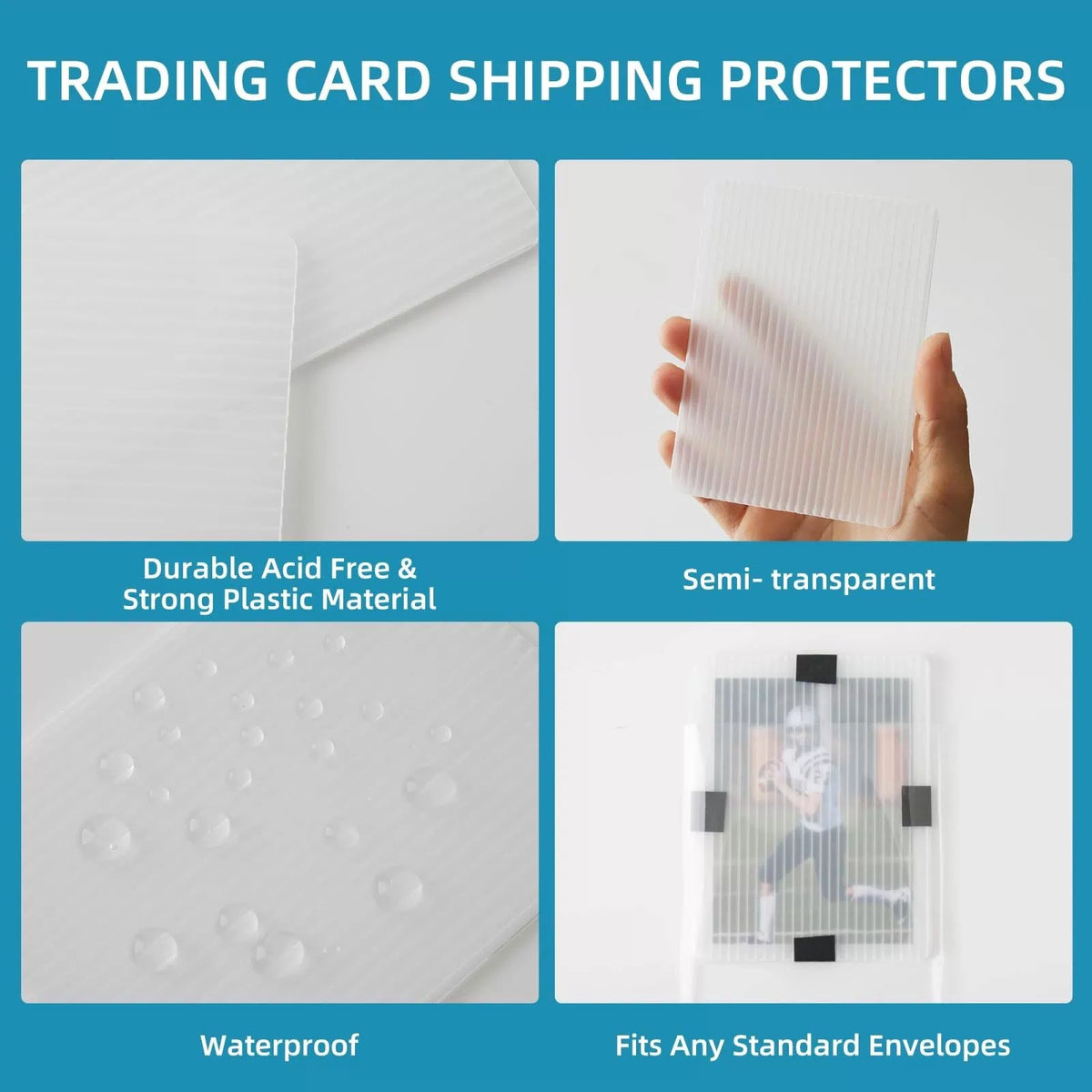 242 Pcs Trading Card Shipping Protector Set 5 inches x 6 inches, black [4]