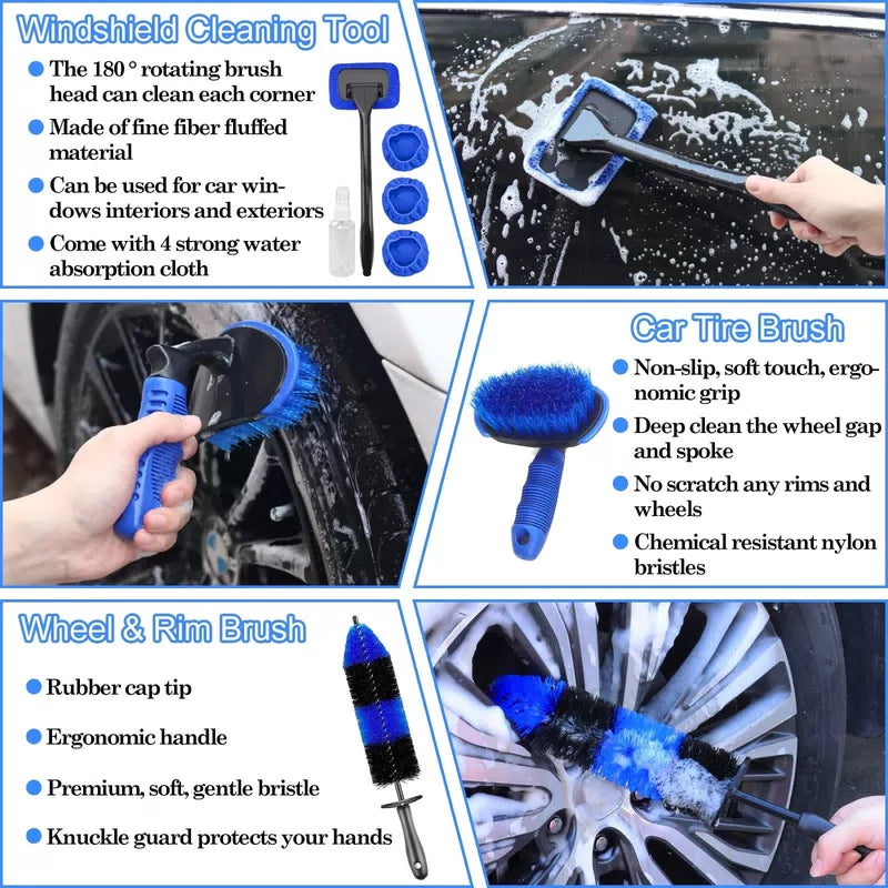 26Pcs Car Detailing Brush Set, Kit, 26PCS [3]
