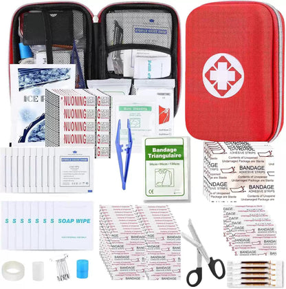 276PCS First Aid Kit Home Car Camping Hiking Emergency Supplies Regular, Red [1]