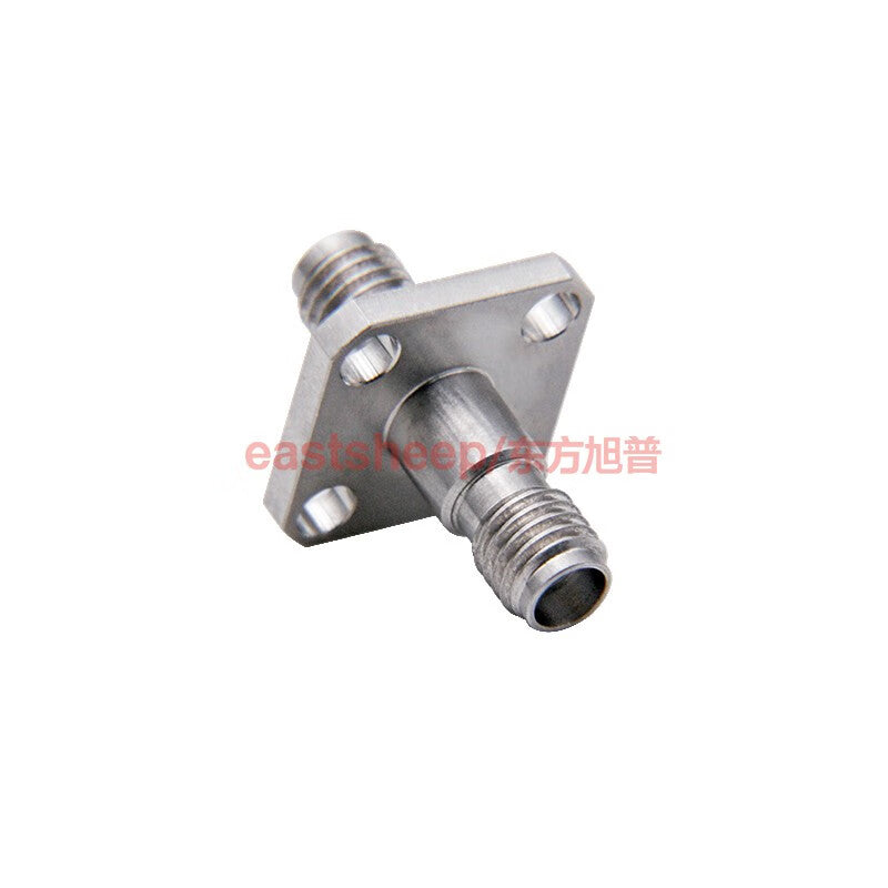 Eastsheep High Frequency Test Adapter SSMA-KFKG-1 Stainless Steel SSMA Female to Female Adapter with 4-Hole Flange 18G (1 unit)