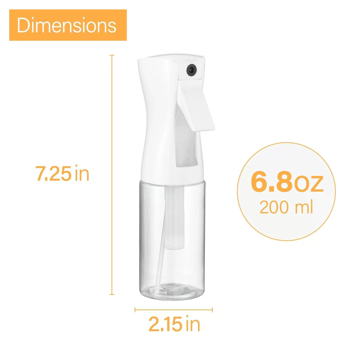 2 Pack Continuous Spray Bottles - Ultra Fine Mist (2-Pack) - 6.8 Oz, Clear [4]