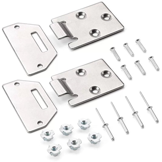 2 Pack Golf Cart Seat Hinge Kit for EZGO TXT Medalist 1995-up silvery [1]