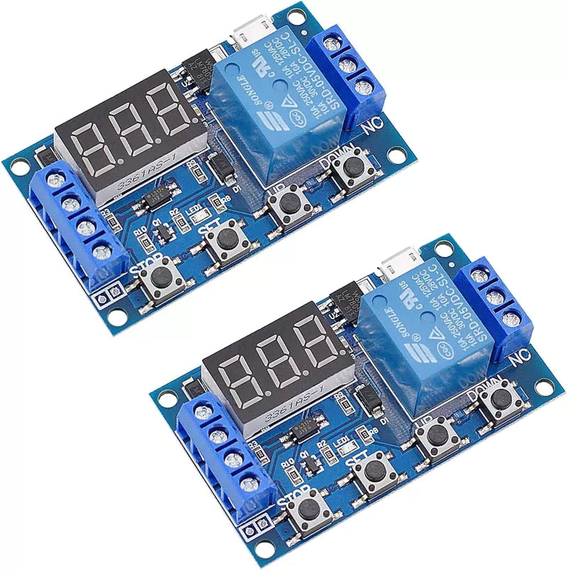 [2 Pack] DC 6-30V Timer Relay Programmable Delay Module Cycle Timer... [1]