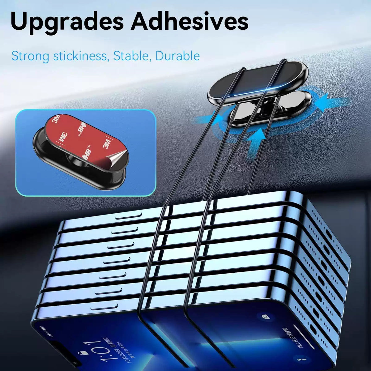 【2-Pack】 Magnetic Phone Holder for car, [ Super Strong Magnet ] [ 7, Black [2]