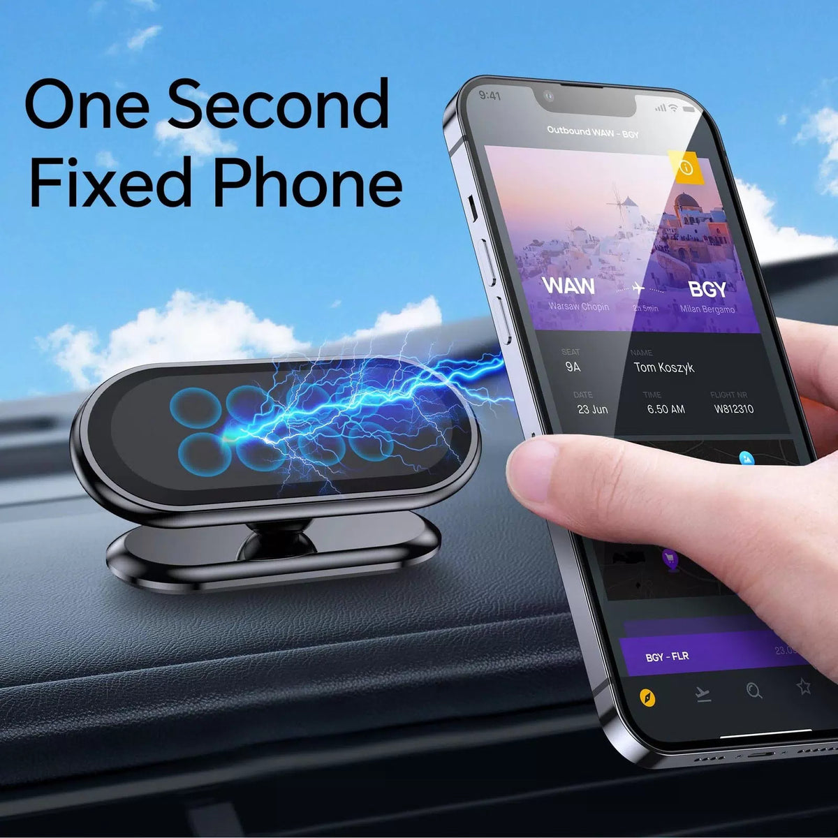 【2-Pack】 Magnetic Phone Holder for car, [ Super Strong Magnet ] [ 7, Black [4]