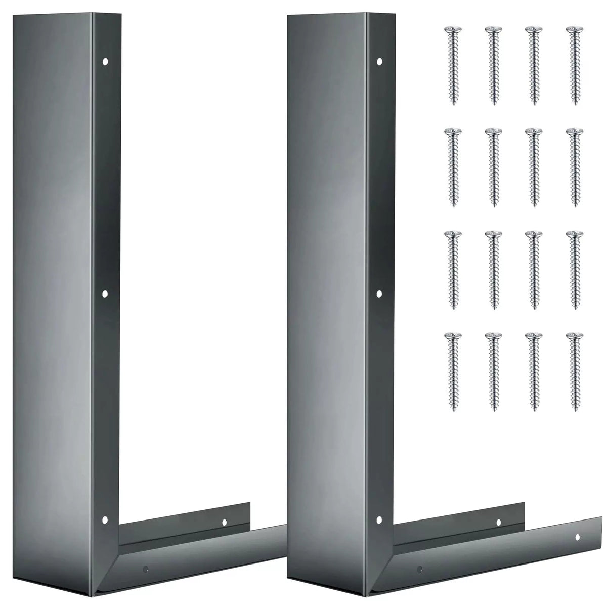 2 Pieces Stainless Steel Microwave Trim Kit 3'' Wide Built in Black [1]