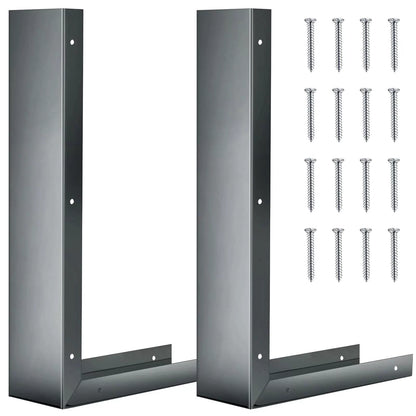 2 Pieces Stainless Steel Microwave Trim Kit 3'' Wide Built in Black [1]