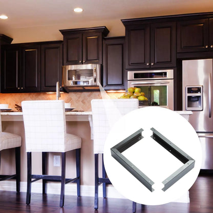 2 Pieces Stainless Steel Microwave Trim Kit 3'' Wide Built in Black [7]