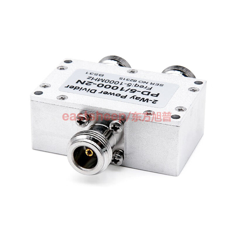 Eastsheep N-type 1-to-2 microstrip power divider, 5-1000MHz low-frequency power divider, N-female connector.