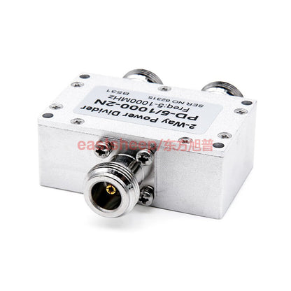 Eastsheep N-type 1-to-2 microstrip power divider, 5-1000MHz low-frequency power divider, N-female connector.