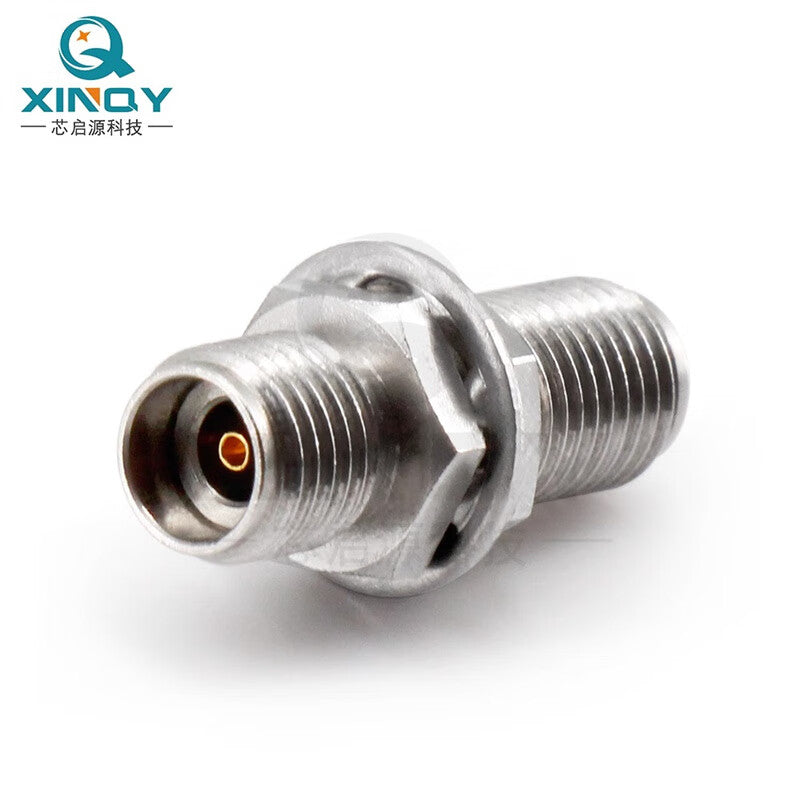 XINQY Millimeter Wave High Frequency Panel Mount Adapter, 2.92mm 40G Threaded Through-Wall Mounting Head, Threaded Fixing Operating Frequency 0-40GHz
