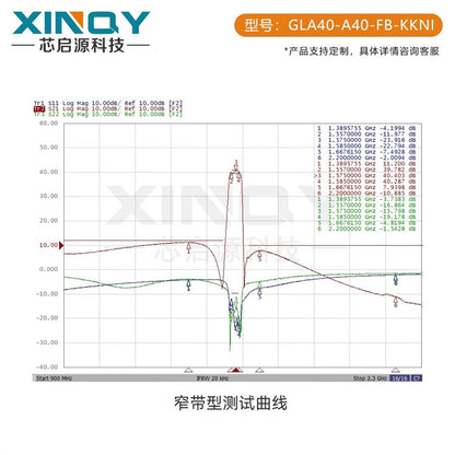 XINQY GNSS/BeiDou/GPS 10-40dB LNA Line Amplifier GA40 Feeder Low Noise Signal Enhancement GPS/BeiDou, Gain: 40dB