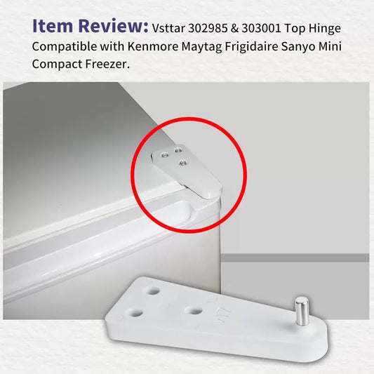 302985 & 303001 Mini Compact Freezer Top Hinge Compatible with Kenmore... [2]