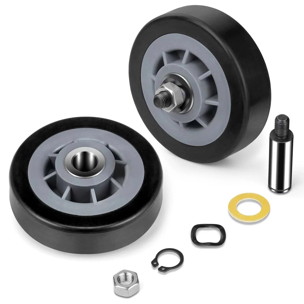 303373K Dryer Drum Support Roller, 2 PACK (Upgrade 2024) Roller Wheel Drum... [4]