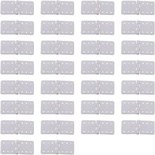 30PCS White 24x12 Remote Control Aircraft Hinges Nylon Hinge for RC Airplane... [1]
