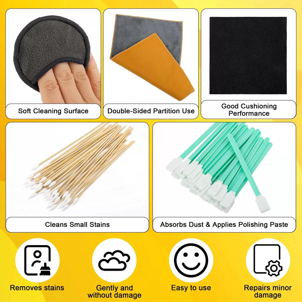 320 PCS Card Cleaning Kit, Flattening Kit for TCG Black White Yellow [4]
