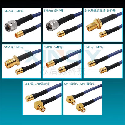 XINQY Ultra-Flexible Test Interconnect RF Cable SMA/SMP/GPO Low-Loss Flexible Coaxial Connector, SMA to SMP (GPO) Male 0.3m