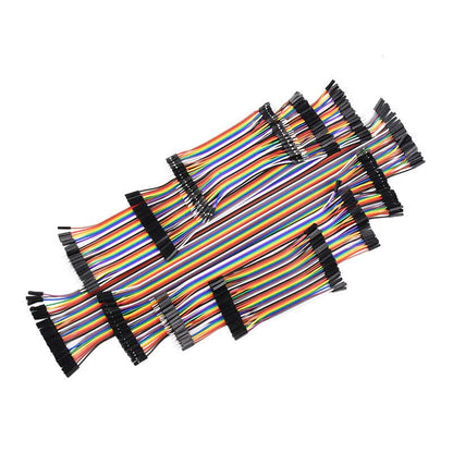 Jiulongxi Colored DuPont Wire Female-to-Female Connecting Cable 21cm 2.54mm 1-Pack