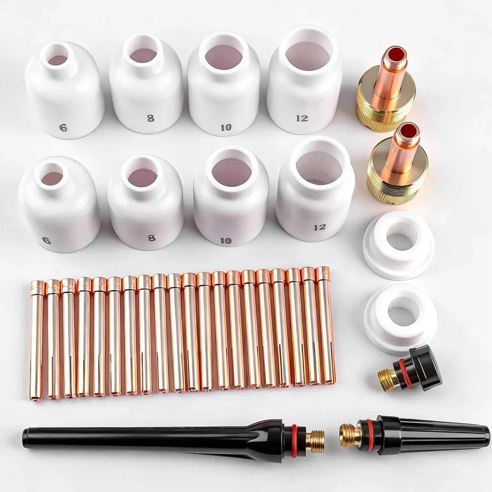 35PCS Large Bore Gas Lens Kit for WP-17/18/26 TIG Torch Jumbo Alumina 35pcs [2]