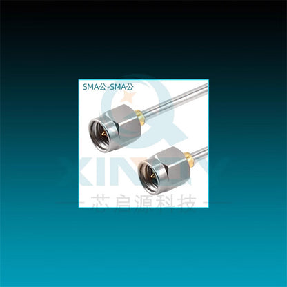 XINQY DC-18G Low-Loss Semi-Steel Cable, Copper Conduit Internal Interconnection, RF Cable, SMA Male-SMA Female (Gold-Plated Brass), 1m Length