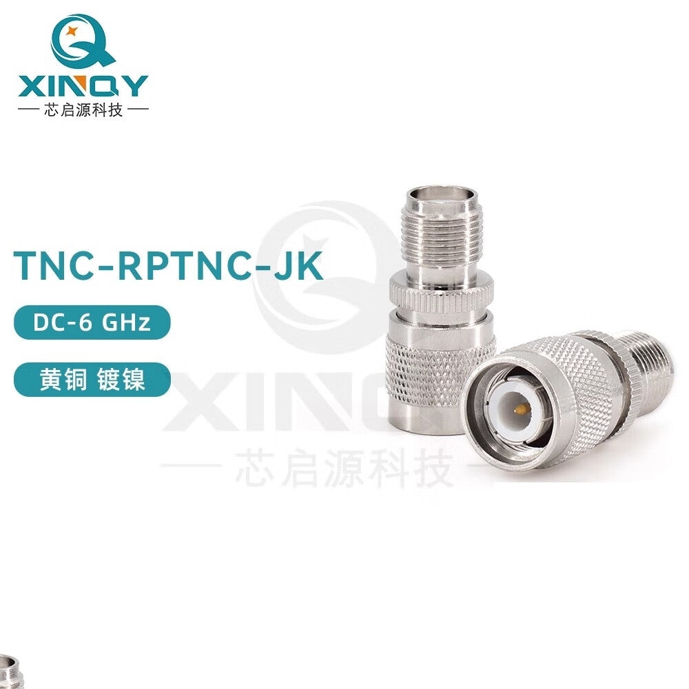 XINQY TNC RF Adapter, RPTNC Reverse Polarity Female to TNC Male, Antenna Coaxial Conversion Connector, TNC-Male to Reverse Polarity Female