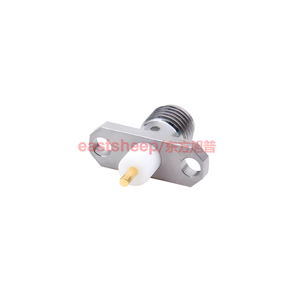 Eastsheep RF Connector, Stainless Steel SMA Female 2-Hole Flange Mounting SMA-KFD46CG DC-18G, 1 piece per pack