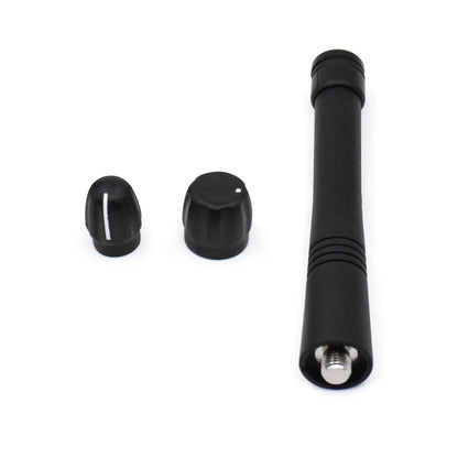 3Set VHF Stubby Antenna & Volume Knob + Channel Cap for Motorola Black [5]
