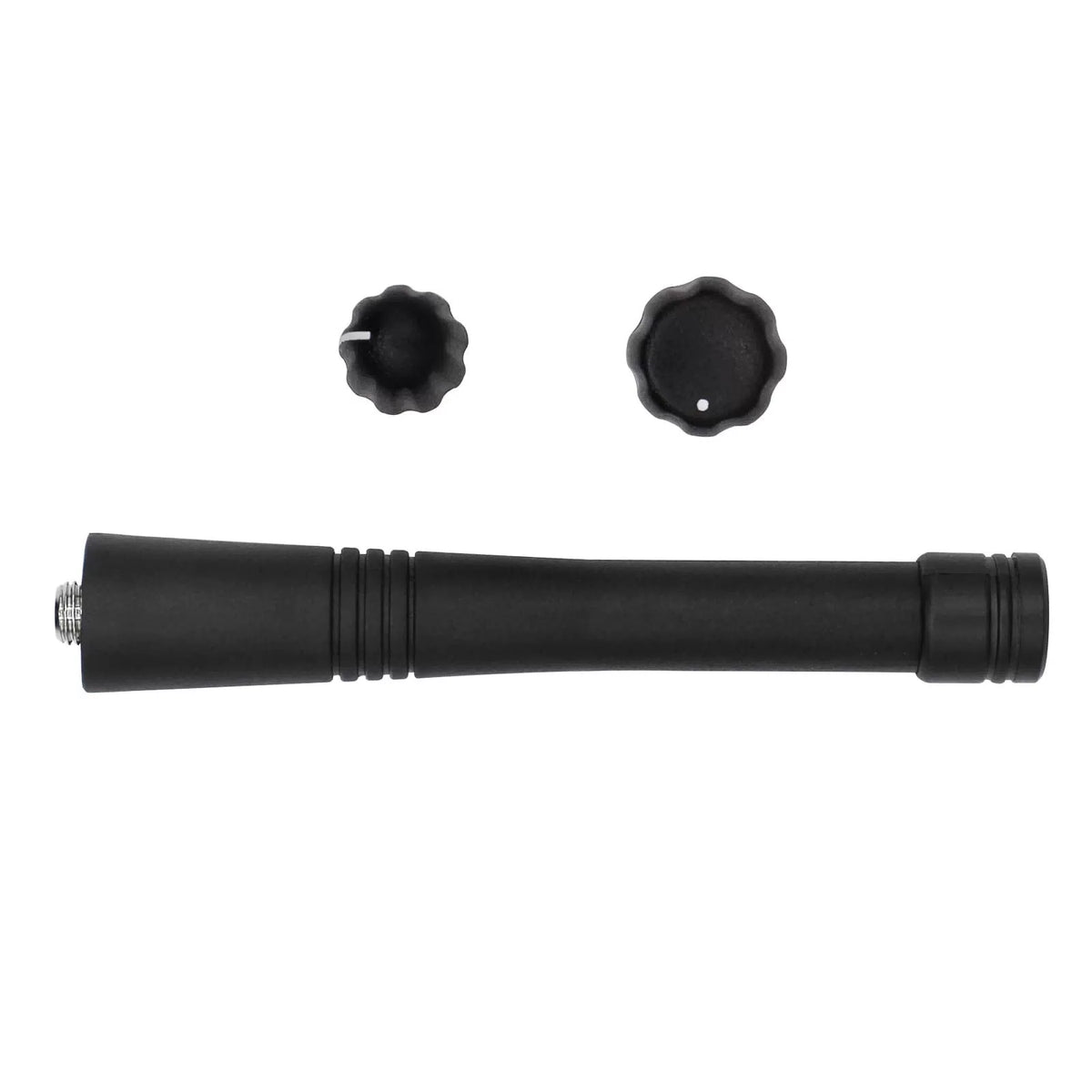 3Set VHF Stubby Antenna & Volume Knob + Channel Cap for Motorola Black [6]