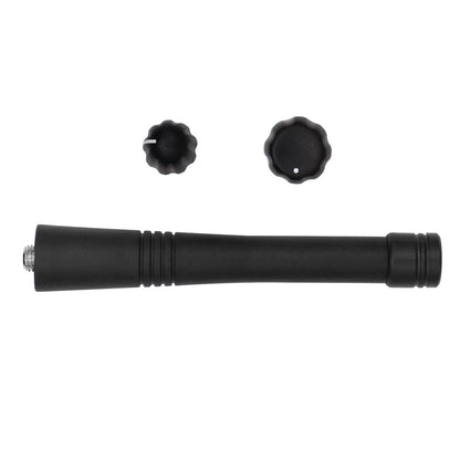3Set VHF Stubby Antenna & Volume Knob + Channel Cap for Motorola Black [6]