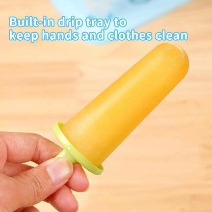 3 Sets Popsicle Molds Ice Pop Maker with Funnel Brush colorful [5]