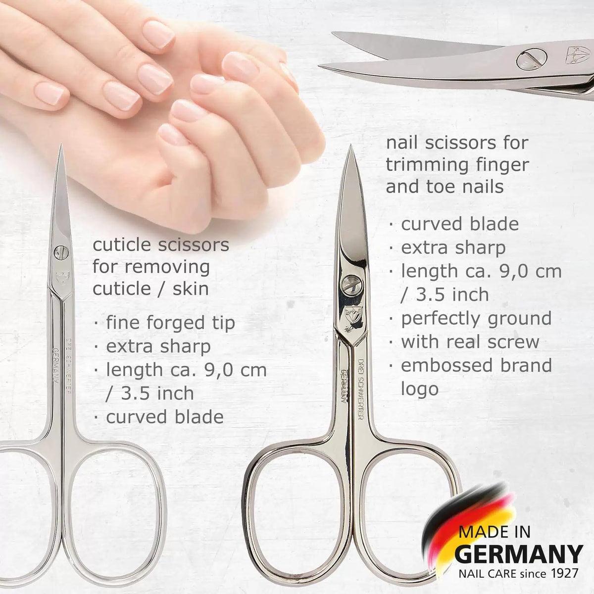3 Swords Germany -  quality 8 piece manicure BURGUNDY - LAQUERED [2]