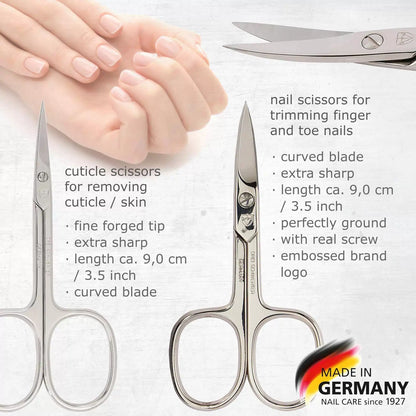 3 Swords Germany -  quality 8 piece manicure BURGUNDY - LAQUERED [2]