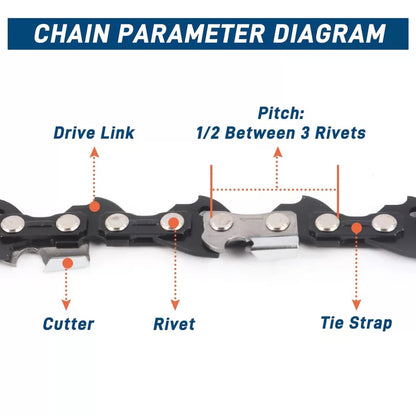 3-pack Chainsaw Chain 18 Inch, .325" Pitch .063" Gauge 74 Drive Links for... [3]