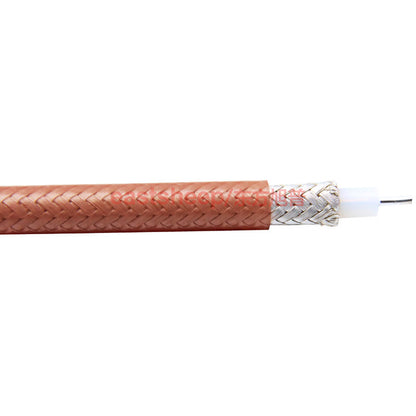 Eastsheep High Temperature and High Frequency Coaxial Cable, Teflon RG142 Single Shielded Silver-Plated RF Cable, 100 meters