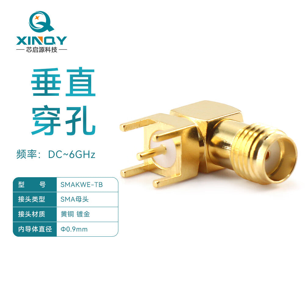 XINQY SMA External Screw Internal Pin Connector 6G Right Angle Elbow PCB Reverse Polarity SMA-KHD Connector SMA External Screw Internal Pin Elbow 10 Pieces