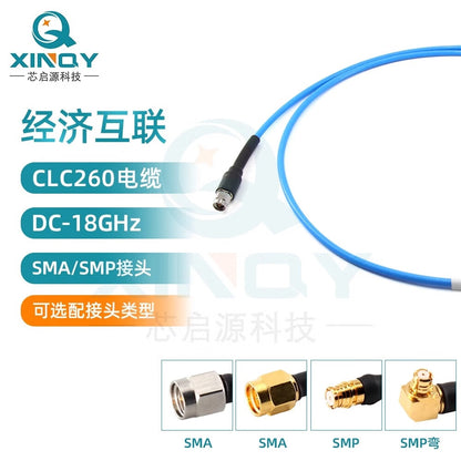 XINQY SMA/SMP RF Connector Cable 18G Low-Loss Stable Phase Flexible Test Cable Assembly SS405 SMA Male-SMA Female; 0.5m