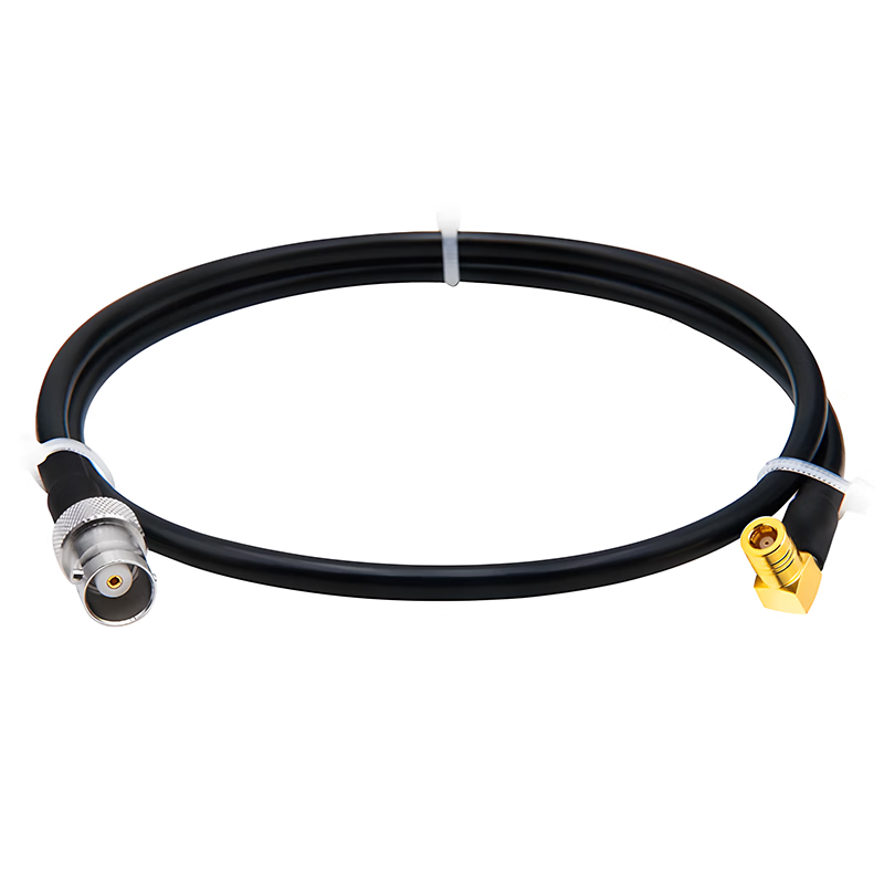 Eastsheep RF connector cable, BNC female to SMB right-angle female coaxial jumper cable, 4 meters, DC-3G SYV50-3-BNC-K/SMB-KW