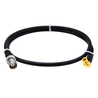 Eastsheep RF connector cable, BNC female to SMB right-angle female coaxial jumper cable, 4 meters, DC-3G SYV50-3-BNC-K/SMB-KW