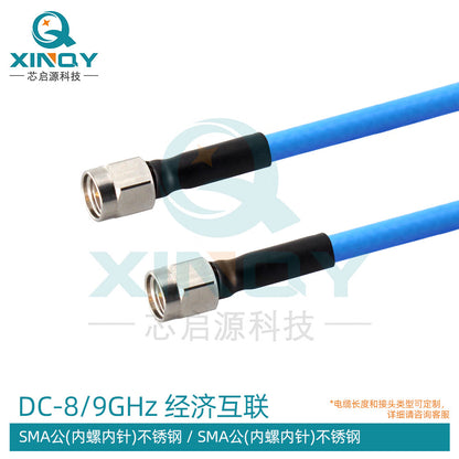 XINQY Low-Loss High-Shielding RF Extension Cable 8/12G SMA/N Flexible Test Interconnect 402 Connector Cable SMA Male-SMA Male Length 1m